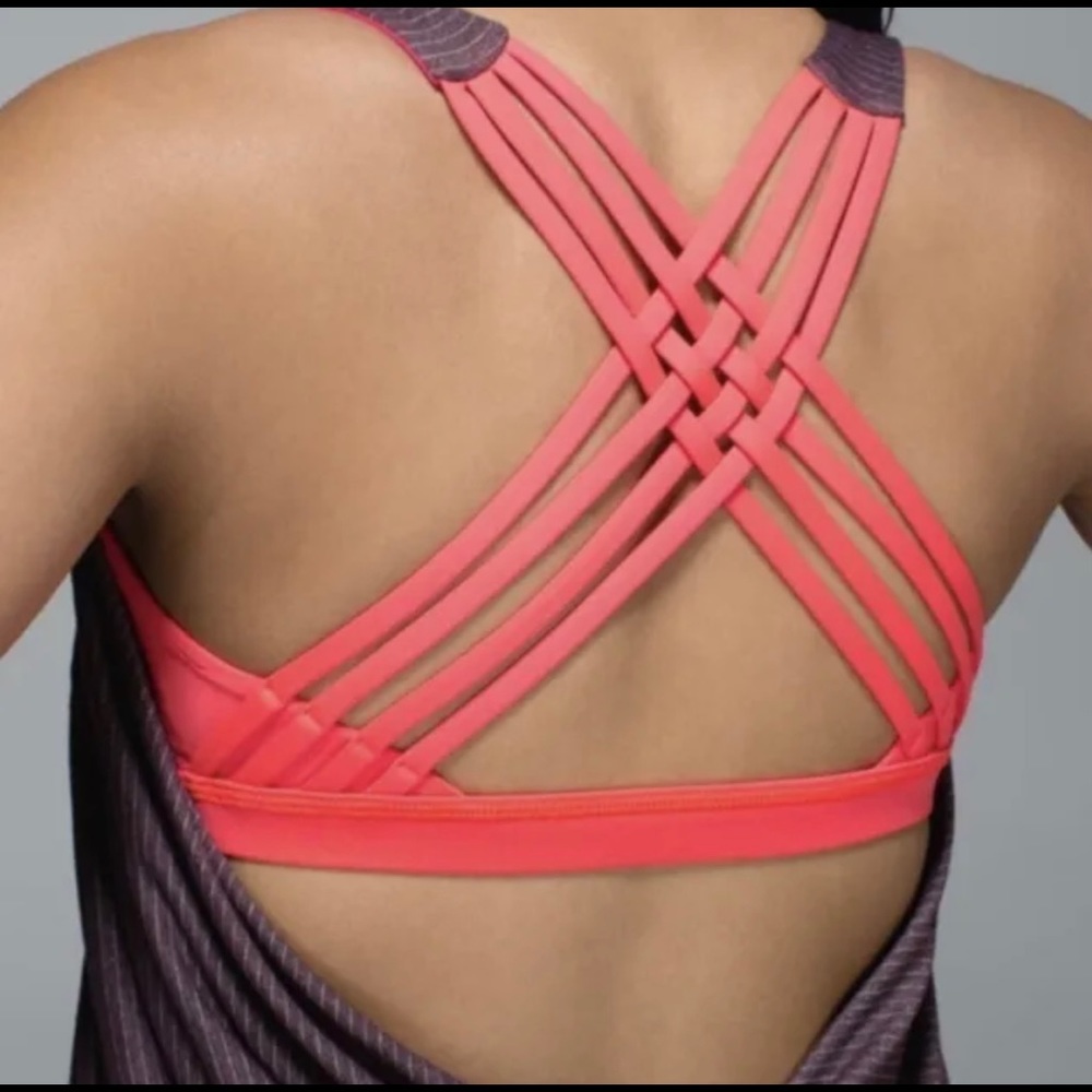 LULULEMON Wild Tank  Black Cherry Electric Coral Size 6 - Picture 4 of 10